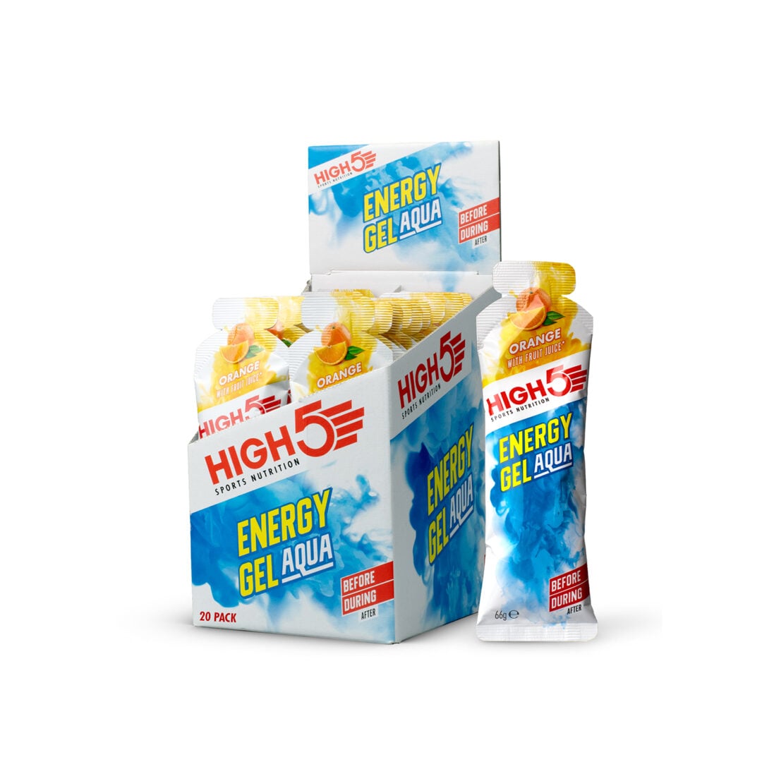 High5 Energy Gel Aqua - Orange - Display - Ausdauersport
