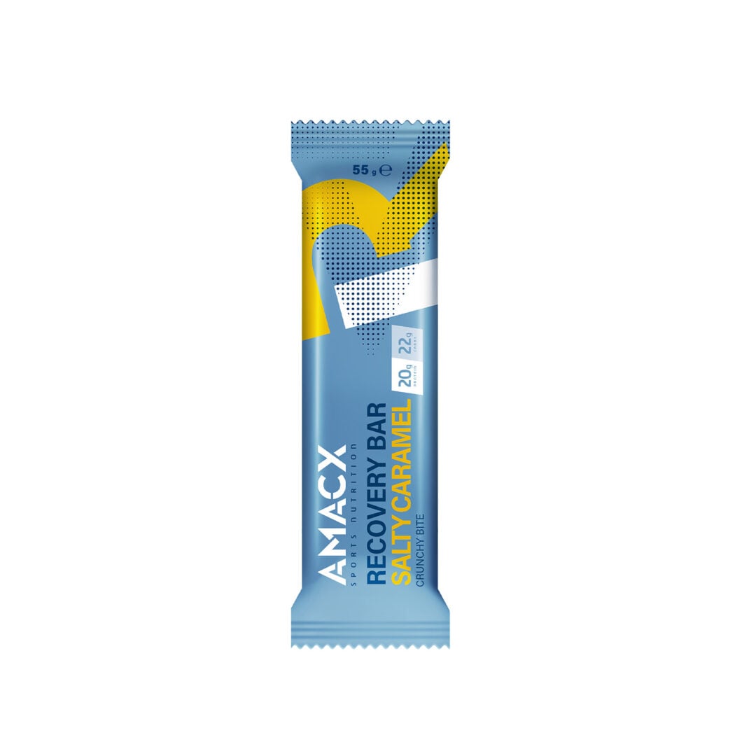 Amacx Recovery Bar 55 gr - Salziges Karamell - Ausdauersport