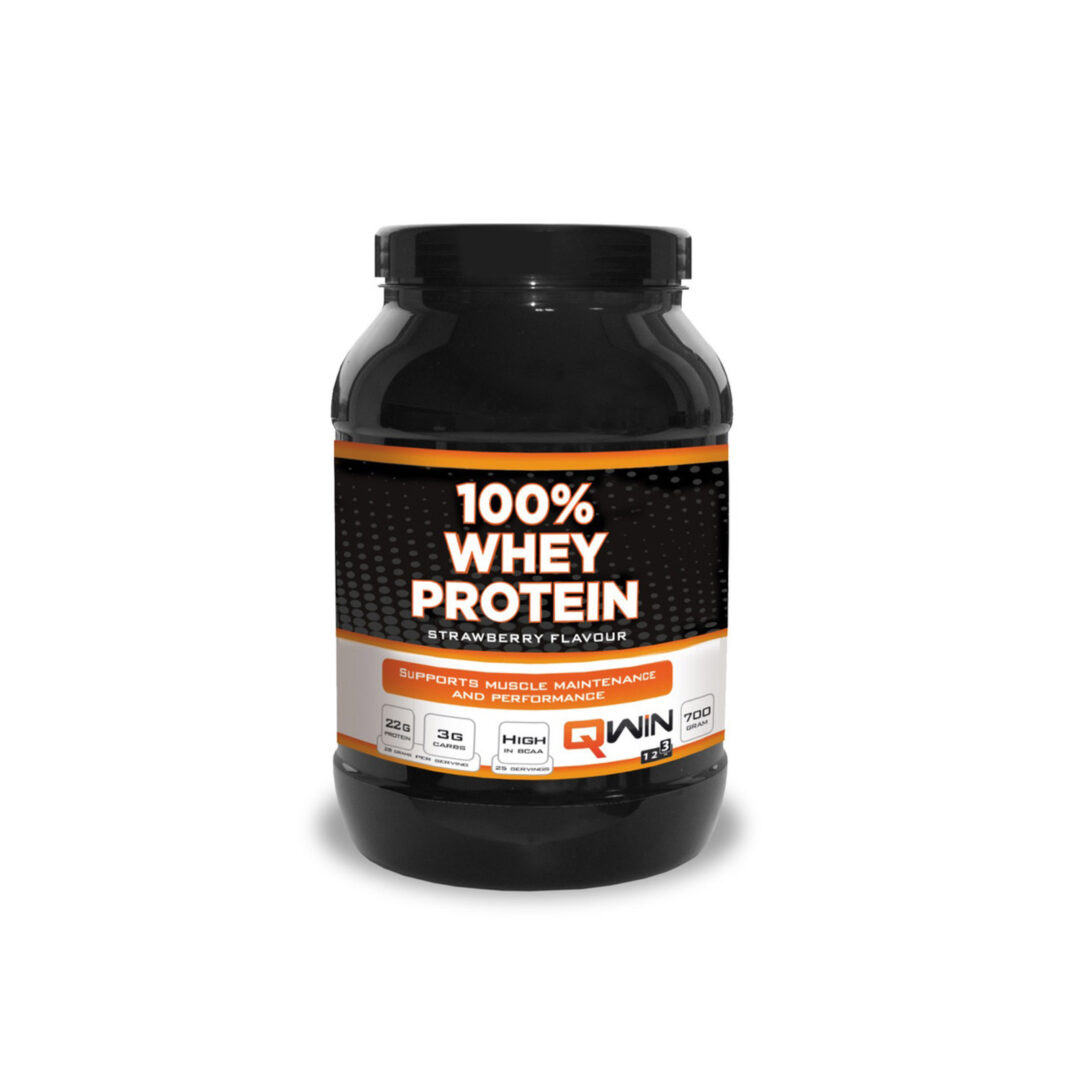 QWIN 100% Molkenprotein 700 gr - Erdbeere - Ausdauersport