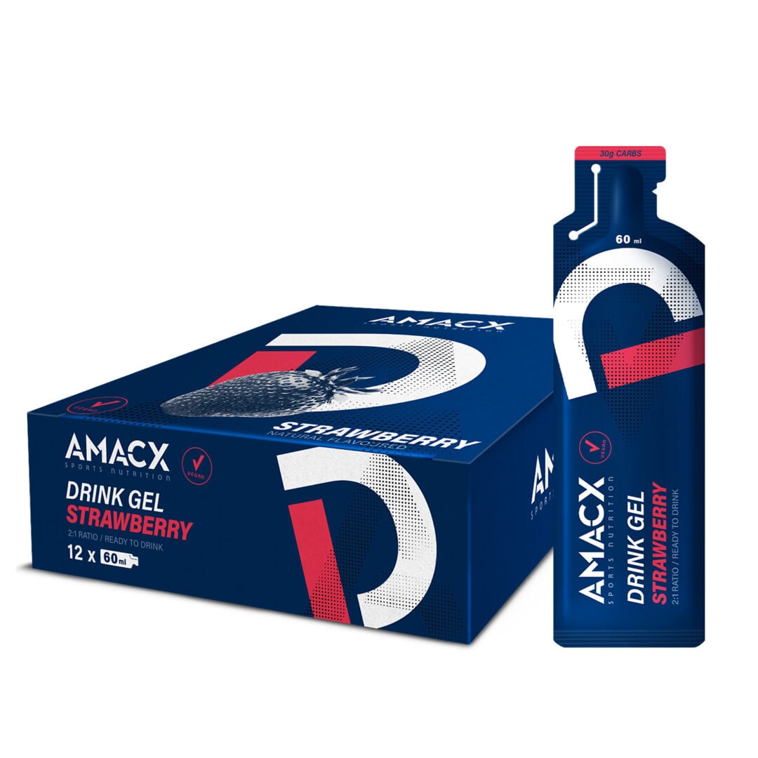 Amacx Drink Gel 60 ml - Display - Erdbeere - Ausdauersport