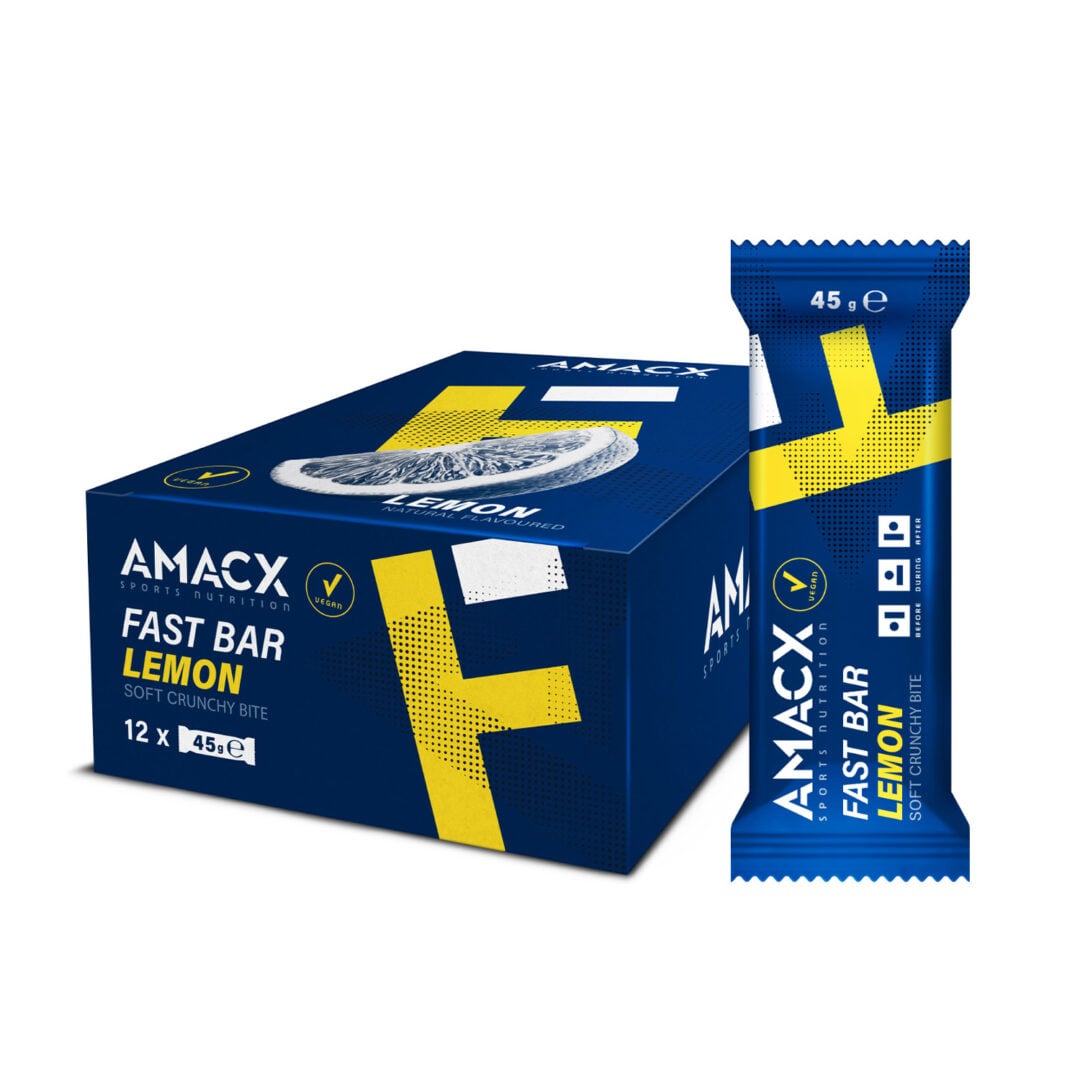 Amacx Fast Bar 45 gr - Display - Zitrone - Sports Endurance