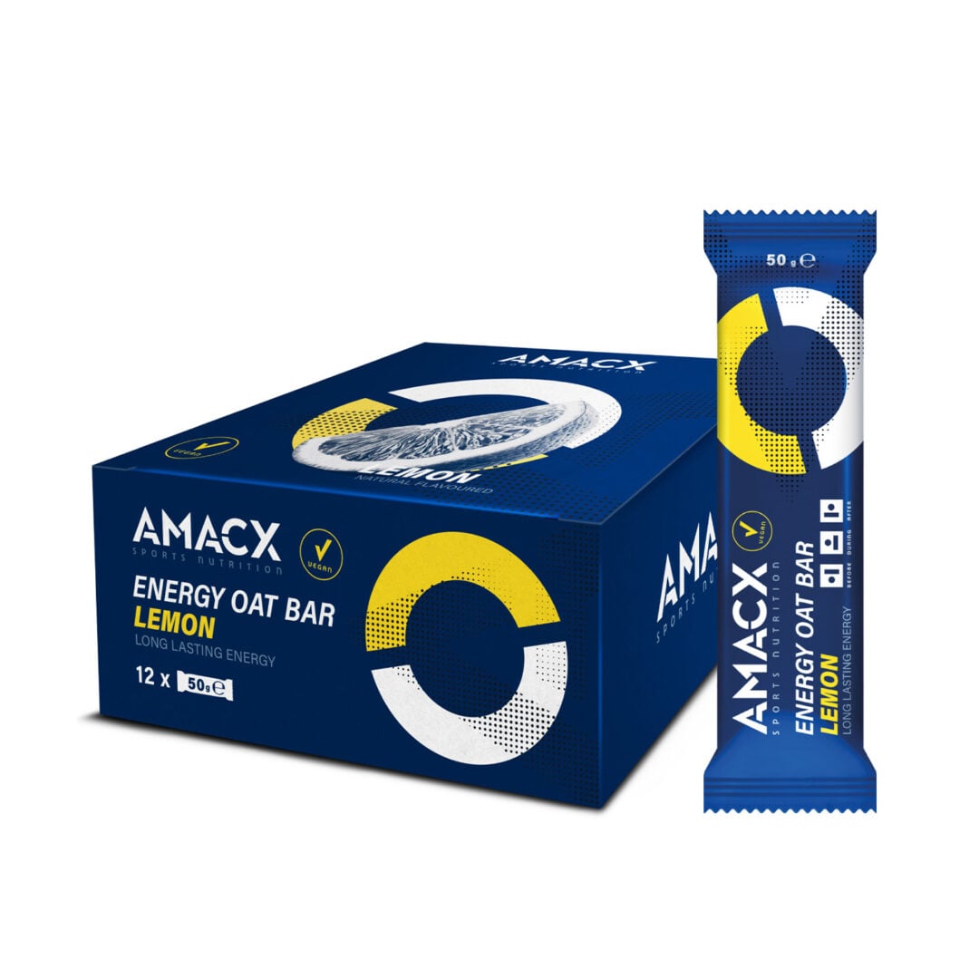 Amacx Energie-Haferriegel 50 gr - Display - Zitrone - Ausdauersport