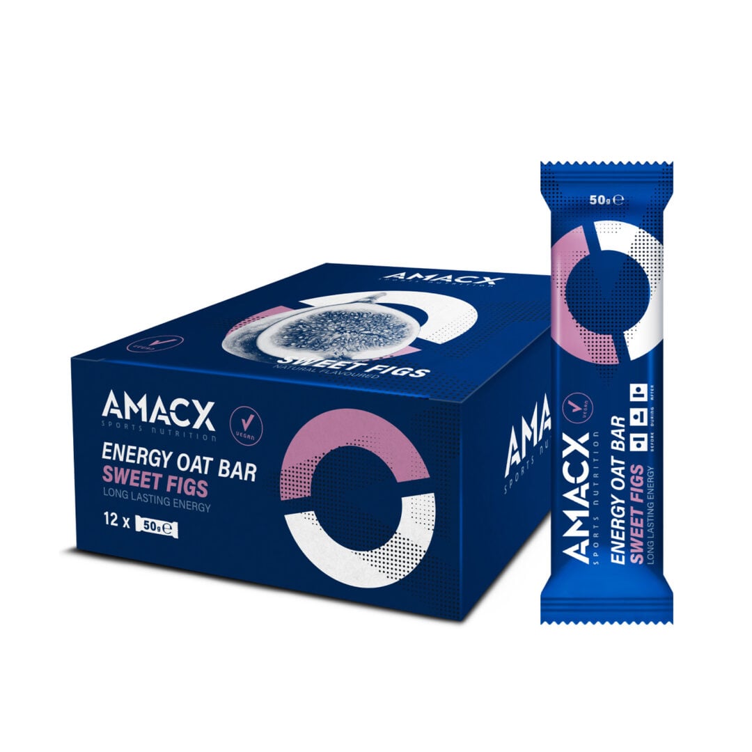 Amacx Energie-Haferriegel 50 gr - Display - Süße Feigen - Ausdauersport