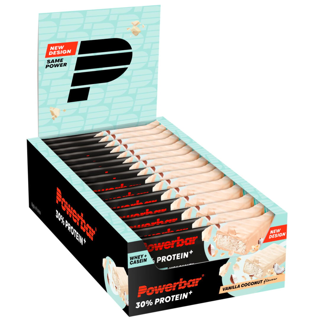 Powerbar - 30% Protein Plus Riegel 15 Stück (Display) -Vanille-Kokosnuss - Ausdauersport - Sport Ausdauer