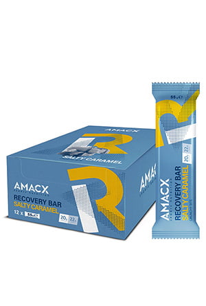 Amacx Recovery Bar Display - Salziges Karamell - Ausdauersport