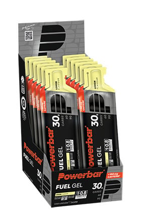 PowerBar Black Line Fuel 30 Gel 12x 50 ml - Display - Zitrone + Koffein - Ausdauersport