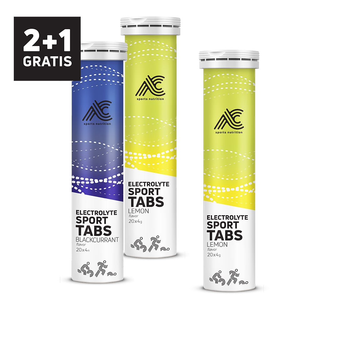 AC Sports Nutrition - 2+1 Free - Elektrolyt Sport Tabs - Ausdauersport - Ausdauersport