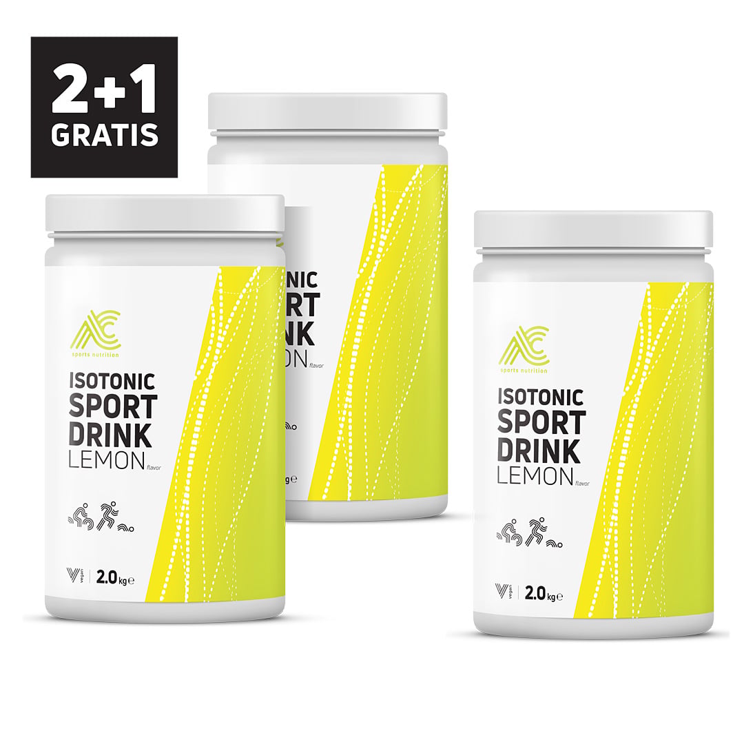 AC Sports Nutrition - 2+1 Free - Isotonisches Sportgetränk 2,0 kg - Ausdauersport - Ausdauersport