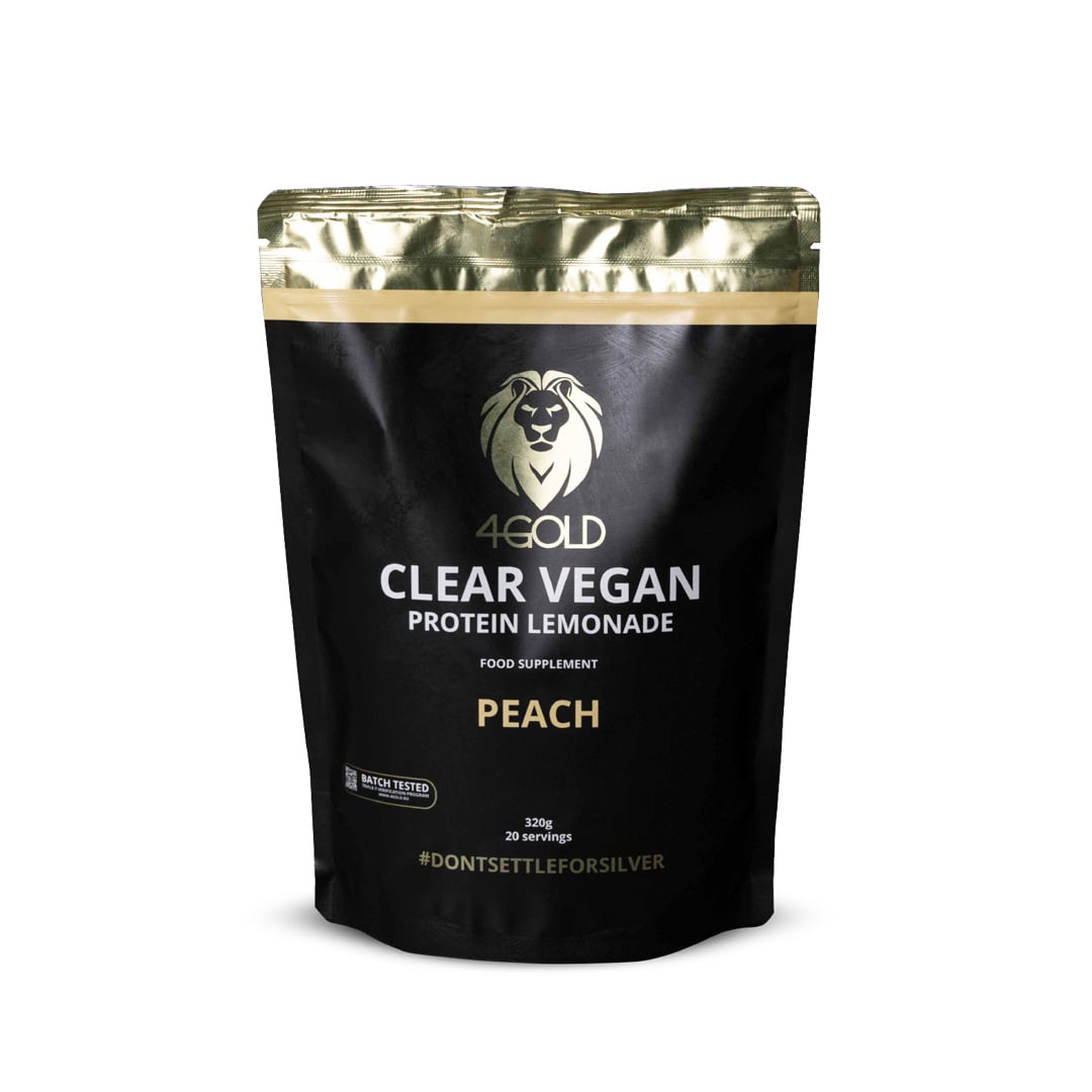 4Gold Klare Vegane Protein Limonade 320gr. Pfirsich - Ausdauersport - Ausdauersport
