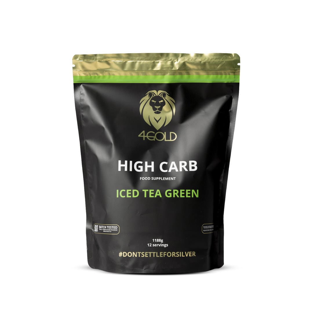 4Gold High Carb Drink 1188 gr - Eistee Grün - Ausdauersport - Sport Ausdauer