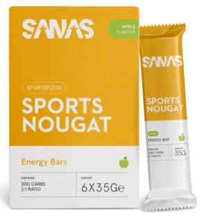 Sanas - Sport Nougat Riegel - Apfel - Ausdauersport