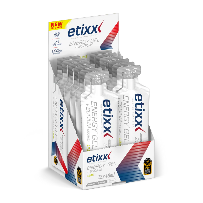 Etixx – Energy Gel 40 ml – Lime Sodium – Ausdauersport