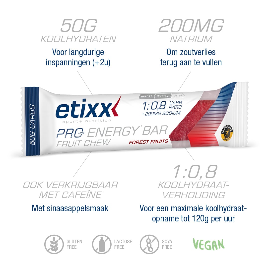 Etixx – Pro Line Energy Bar Fruit Chew – Waldfrüchte – Pro Stück – Ausdauersport